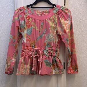 Spartina XS peplum top, pink